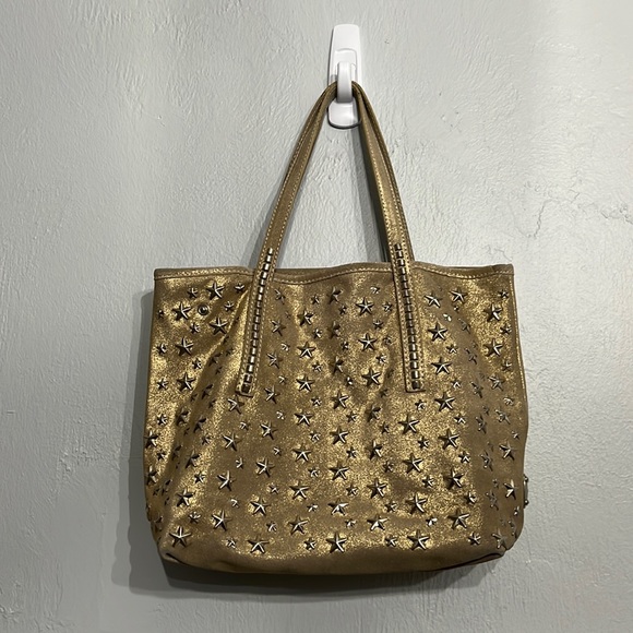 Authentic Jimmy Choo Gold Stars Tote - Picture 4 of 14